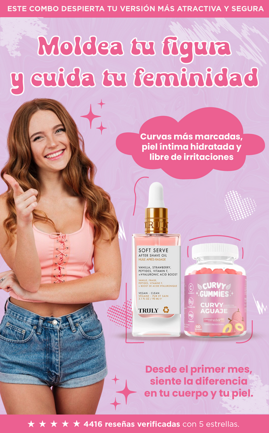 Super Combo | Curvy Gommies + Truly | Curvas más firmes, piel más suave.