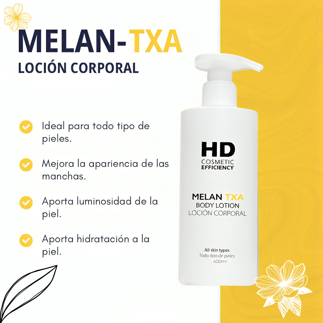 Melan Loción Corporal| Des pigmenta, Hidrata, Ilumina.